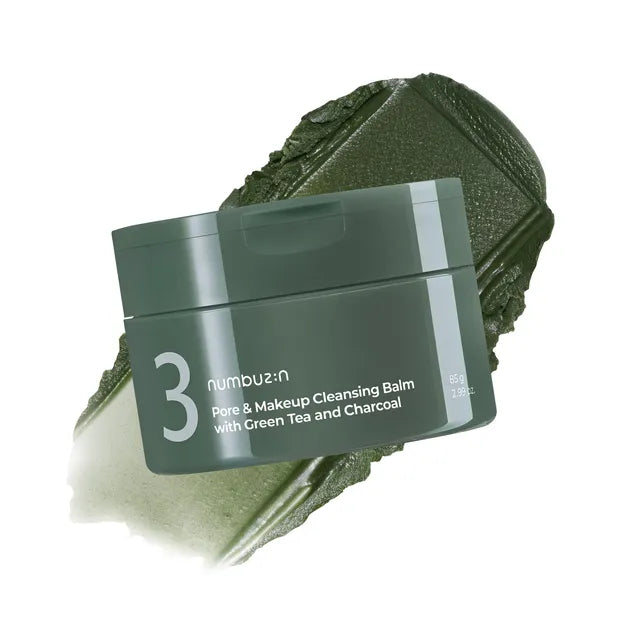 Numbuzin - No.3 Pore & Makeup Cleansing Balm With Green Tea And Charcoal